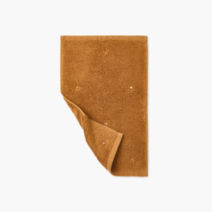 Serviette invité coton Zéphire pécan fleurs