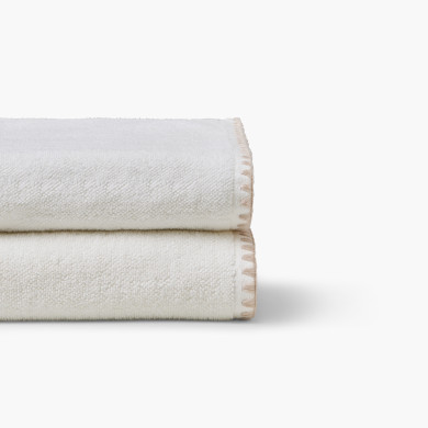 Opalys ivory organic cotton bath sheet