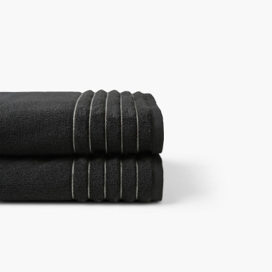 Ikebana graphite cotton bath sheet
