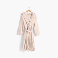 Men's bathrobe with hood, plain organic cotton Osmose natural