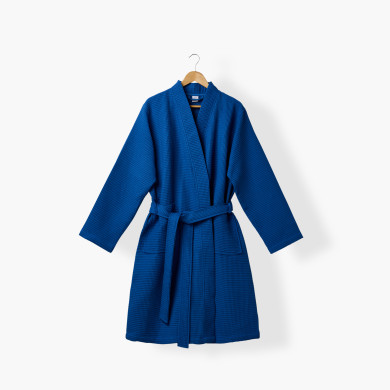 Peignoir homme coton La Perle cobalt