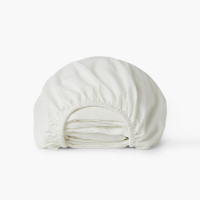 Drap housse pur coton lavé Origine ivoire