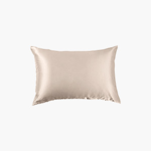 Taie d'oreiller rectangulaire soie de mûrier Beauté champagne