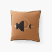Eclipse square pillowcase in linen and washed cotton