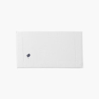 Tapis de bain coton et viscose de bambou Rosablue blanc