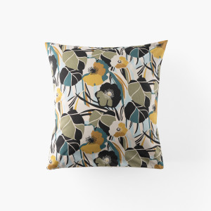 Neo ficelle floral cotton percale square pillowcase