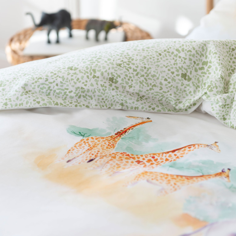 Parure de lit enfant Safari - imprimé fantaisie - 100% coton