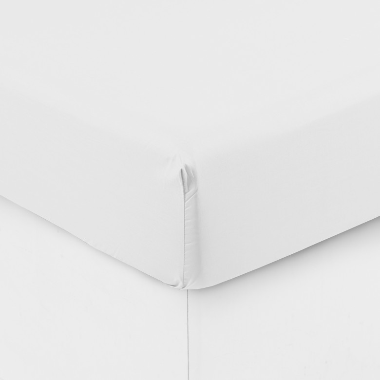 Drap housse coton grande largeur 180x200 - Blanc et Couleurs