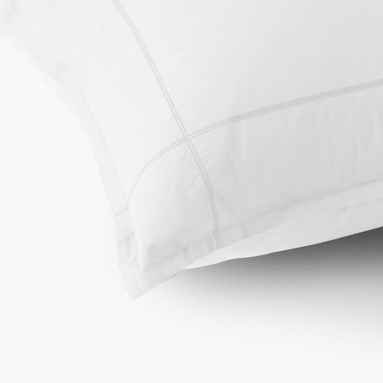 Taie d'oreiller, dim. 40x40 cm, 145 gr, blanc, 1 pièce
