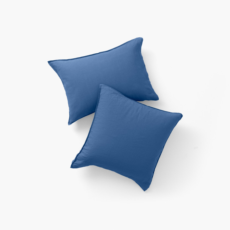 Taie d'oreiller 100% soie Bleu des Reves format carré en coffret – Benu  Blanc