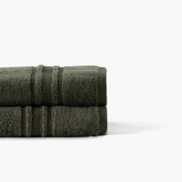 Serviette de toilette coton Lola II vert kaki