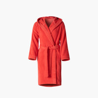 Girl's soft cotton bathrobe Julia coral