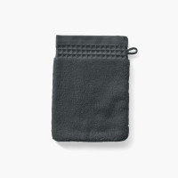 Gant de toilette bouclette de coton biologique Source fusain