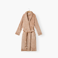 Ikebana mocha women's fleece robe