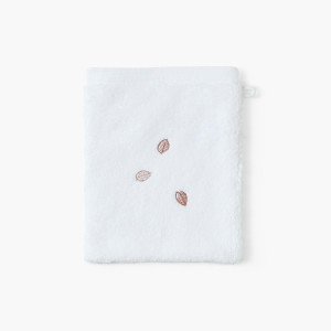 Gant de toilette coton et viscose de bambou Equinoxe II blanc