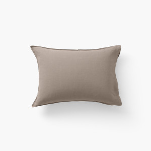 Songe taupe washed linen rectangular pillowcase