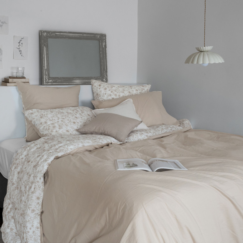 Couette Sherpa en laine : Réversible Eté-Hiver - 140x200 cm