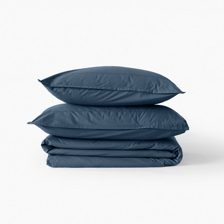 Housse de couette unie en coton lavé, Scenario - Sauge - 200 x 200 cm | Leroy Merlin