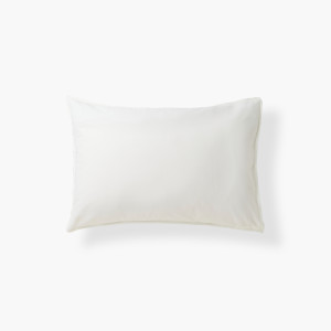 Taie d'oreiller rectangulaire pur coton lavé Origine ivoire