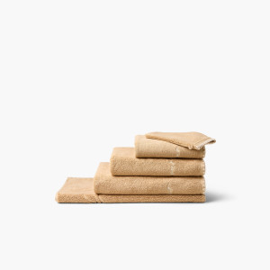 Parure de bain coton bio Crush beige