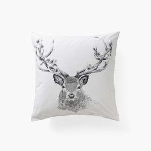 Elaphe cotton percale square pillowcase