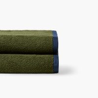 Drap de bain coton double face Orine kaki