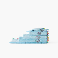 Parure de bain coton et viscose de bambou Demi Lune lagon