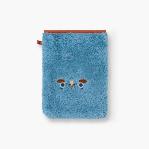 Dinoful Blue Celeste washcloth
