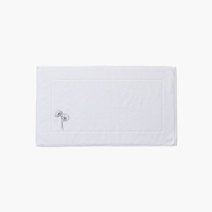 Tapis de bain coton et viscose de bambou Ephelia blanc