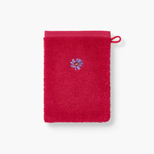 Gant de toilette coton et lyocell Grasse framboise