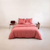 Housse de couette coton Neo bois de rose