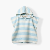Poncho coton bio Tybalt ciel
