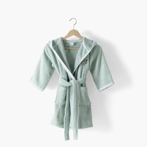 Peignoir bébé coton bio Jardine amande