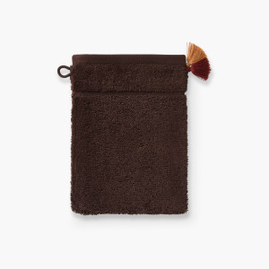 Gant de toilette coton Amara chocolat