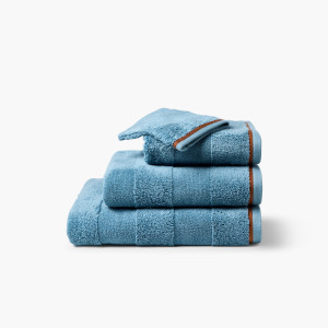 Parure de bain coton Vuelo bleu graphite