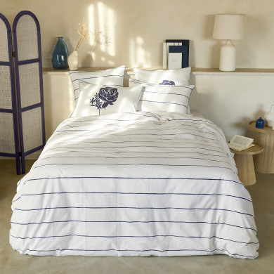 Reversible comforter cover cotton Rosablue