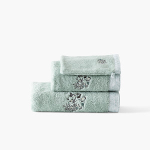 Parure de bain coton bio Jardine amande