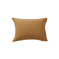 Songe bronze rectangular pillow case in washed cotton and linen