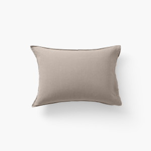 Taie d'oreiller rectangulaire lin et coton lavé Songe grège