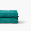 Serviette de toilette coton bio Bundi émeraude