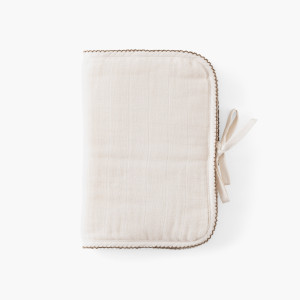 Protège carnet de santé gaze de coton Bienvenue naturel