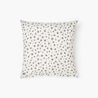 Taie d'oreiller carrée coton Neo kaki myrtille