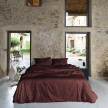 Housse de couette satin de coton lavé bio Quartz barolo