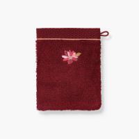 Gant de toilette coton et viscose de bambou Solara grenat