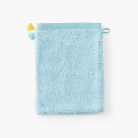 Gant de toilette coton et viscose de bambou Demi Lune lagon