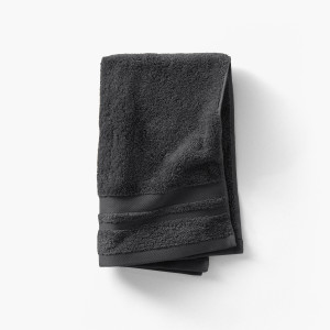 Serviette invité coton Lola II Basalte