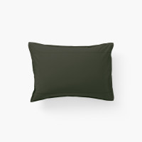 Taie d'oreiller rectangulaire coton Neo kaki