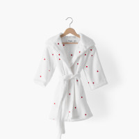 Children's cotton bathrobe Adore white