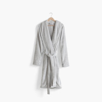 Robe de chambre polaire col châle femme Equinoxe tourterelle