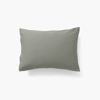 Taie d'oreiller rectangulaire satin de coton lavé biologique Quartz jade